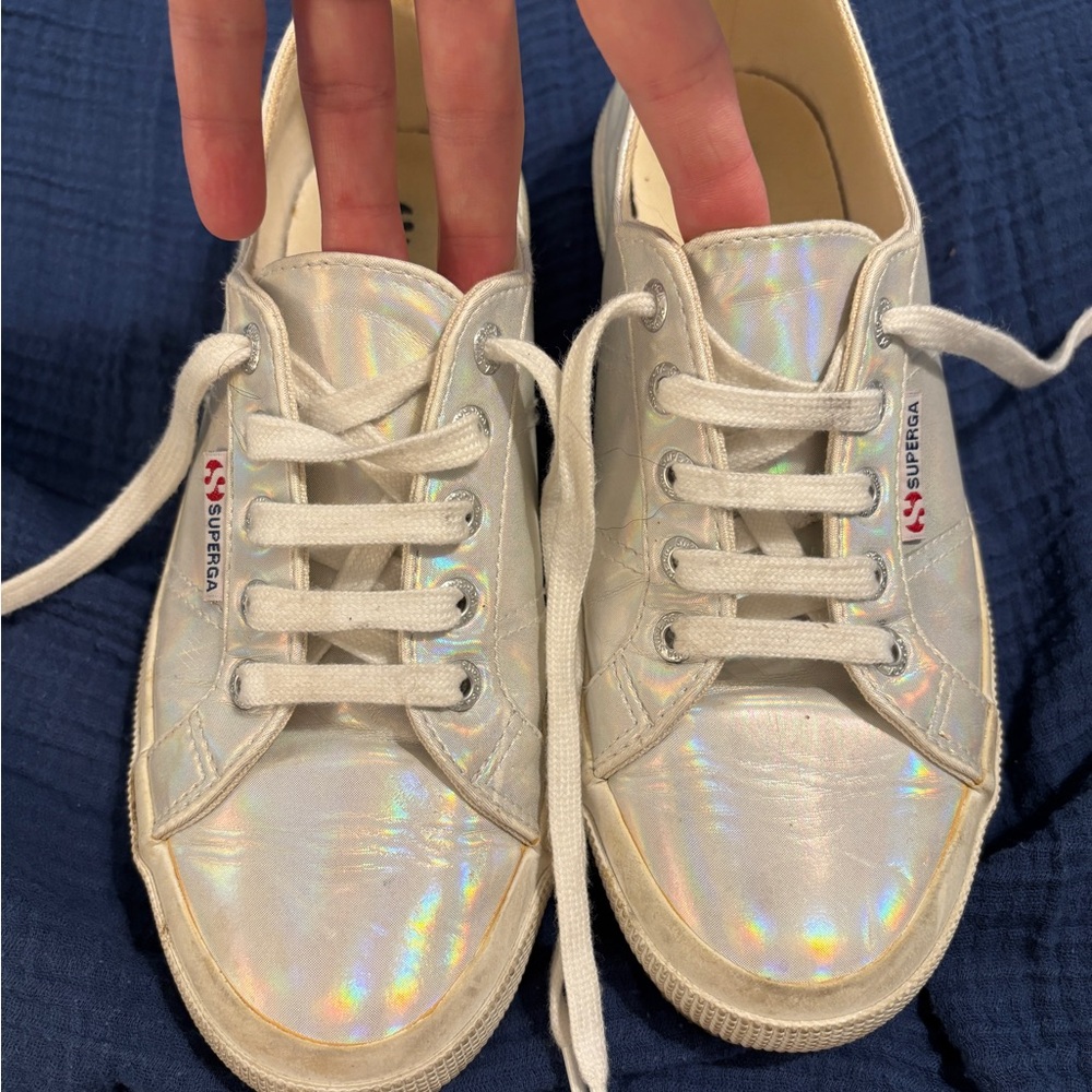 Superga Women's Iridescent Sneakers - White